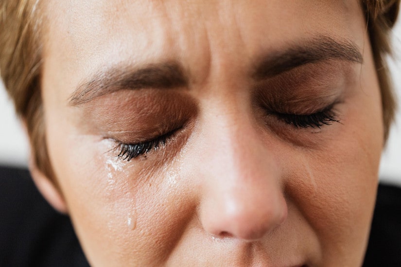 Woman crying