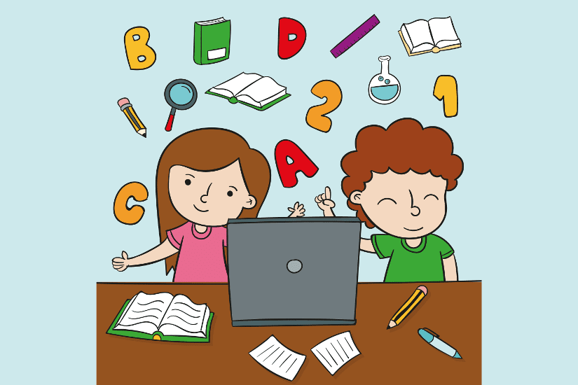 preschoolers studying online