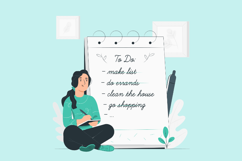 Woman with to-do list